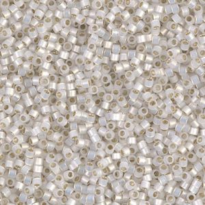 DB0221 - 11/0 Miyuki Delica Seed Beads - Gilt Lined White