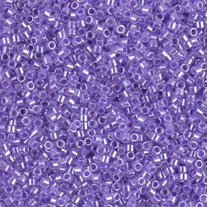 DB0249 - 11/0 Miyuki Delica Seed Beads - Purple Lined Crystal