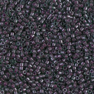 DB0279 - 11/0 Miyuki Delica Seed Beads-Cranberry/L Emerald Luster