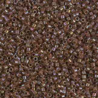 DB0287 - 11/0 Miyuki Delica Seed Beads - Cinnamon Lined Topaz Luster