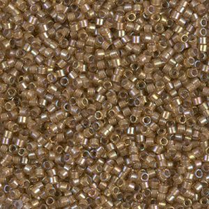 DB0288 - 11/0 Miyuki Delica Seed Bead - White Lined Saffron AB