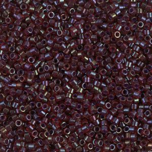 DB0296 - 11/0 Miyuki Delica Seed Beads - Lined Ruby AB
