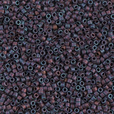 DB0323 - 11/0 Miyuki Delica Seed Beads - Mat Met Copper Rainbow Iris