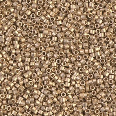 DB0334 - 11/0 Miyuki Delica Seed Beads - 24kt Matte Metallic Dark Yellow Gold