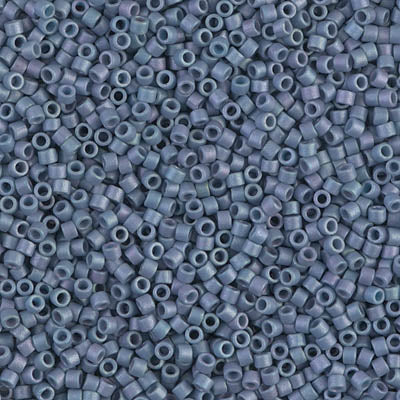 DB0376 - 11/0 Miyuki Delica Seed Beads - Mat Met Lt Grey Blue
