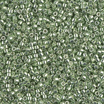 DB0413 - 11/0 Miyuki Delica Seed Bead - Dyed Galv Light Green