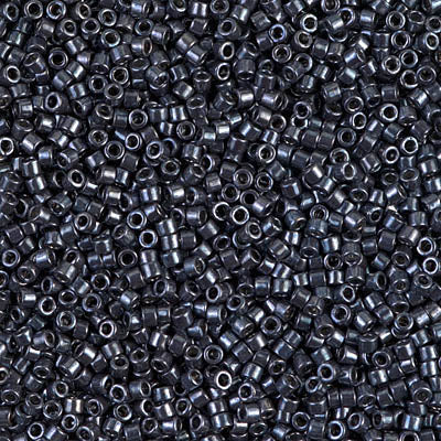 DB0453 - 11/0 Miyuki Delica Seed Bead - Nickle Plated Dyed Dark Gunmetal