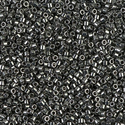DB0457 - 11/0 Miyuki Delica Seed Bead - Dyed Nickle Plated Dark Steel Green