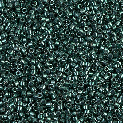 DB0458 - 11/0 Miyuki Delica Seed Bead - Nickle Plated Dyed Dark Green