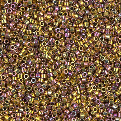 DB0507 - 11/0 Miyuki Delica Seed Beads - 24kt Pink Gold Iris