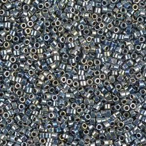 DB0545 - 11/0 Miyuki Delica Seed Beads - Palladium Plated AB
