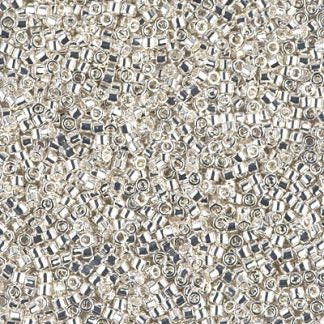 DB0551F - 11/0 Miyuki Delica Seed Bead-Mat Sterling Plated