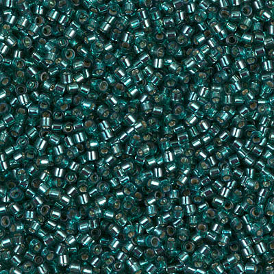 DB0607 - 11/0 Miyuki Delica Seed Beads - Dyed Silver Lined Teal