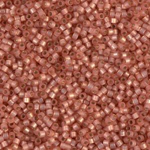 DB0622 - 11/0 Miyuki Delica Seed Bead - Dyed Peach S/L Alabaster