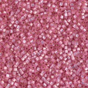 DB0625 - 11/0 Miyuki Delica Seed Bead - Dyed Rose S/L Alabaster