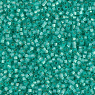 DB0627 - 11/0 Miyuki Delica Seed Beads - Dyed Aqua Green S/L Alabaster