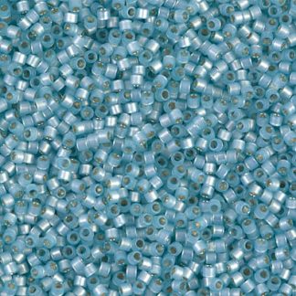 DB0628 - 11/0 Miyuki Delica Seed Beads-Dyed Aqua Silver Lined Alabaster