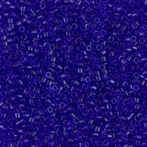 DB0707 - 11/0 Miyuki Delica Seed Beads - Transparent Cobalt