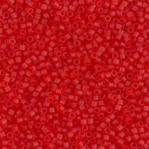 DB0745 - 11/0 Miyuki Delica Seed Beads - Mat Tr Red Orange