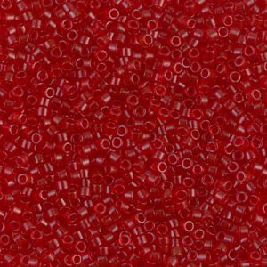 DB0774 - 11/0 Miyuki Delica Seed Beads - Dyed SF Transparent Red
