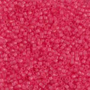 DB0780 - 11/0 Miyuki Delica Seed Beads - Dyed Mat Tr Pink