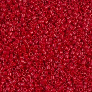 DB0791 - 11/0 Miyuki Delica Seed Beads - Dyed Opaque Red