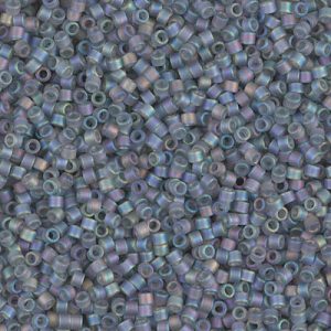 DB0863 - 11/0 Miyuki Delica Seed Bead - Matte Tr Gray AB