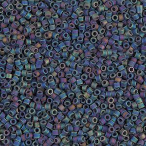 DB0871 - 11/0 Miyuki Delica Seed Beads - Matte Black AB