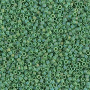 DB0877 - 11/0 Miyuki Delica Seed Bead - Matte Opaque Green AB