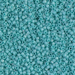 DB0878 - 11/0 Miyuki Delica Seed Bead - Mat Op Turquoise Green AB