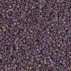 DB0884 - 11/0 Miyuki Delica Seed Beads - Matte Op Dark Grey AB