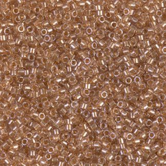 DB0901 - 11/0 Miyuki Delica Seed Beads-Sparkle Honey Beige Lined Crystal