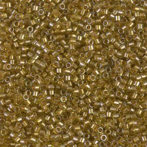 DB0909 - 11/0 Miyuki Delica Seed Bead - Spkl Honey Beige/L Chartreuse