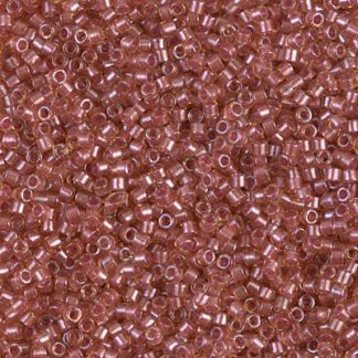 DB0913 - 11/0 Miyuki Delica Seed Beads-Sparkle Salmon Lined Topaz