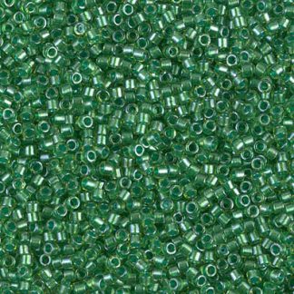 DB0916 - 11/0 Miyuki Delica Seed Beads-Sparkle Green Lined Chartreuse
