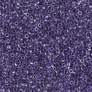 DB0923 - 11/0 Miyuki Delica Seed Beads - Spkl Amethyst Lined Crystal