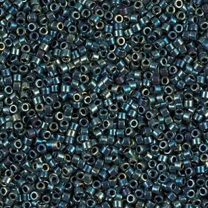 DB1006 - 11/0 Miyuki Delica Seed Bead - Met Blue Green Gold Iris