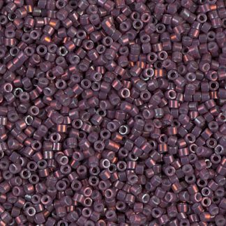 DB1012 - 11/0 Miyuki Delica Seed Beads - Metallic Med Raspberry Gold Iris