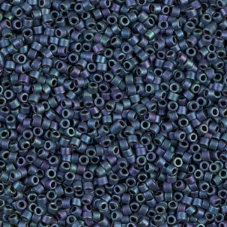 DB1052 - 11/0 Miyuki Delica Seed Beads-Mat Met Blueberry Gold Iris