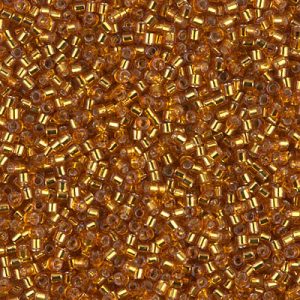 DB1201 - 11/0 Miyuki Delica Seed Beads - Silver Lined Marigold