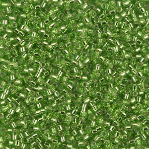 DB1206 - 11/0 Miyuki Delica Seed Beads-Silver Lined Lime