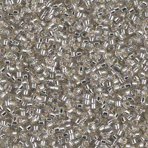 DB1211 - 11/0 Miyuki Delica Seed Bead - Silver Lined Grey Mist