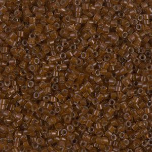 DB1393 - 11/0 Miyuki Delica Seed Bead - Dark Topaz Lined Amber