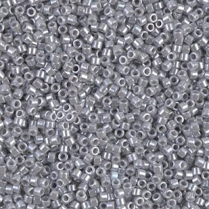DB1570 - 11/0 Miyuki Delica Seed Bead-Opaque Ghost Grey Luster