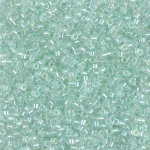 DB1675 - 11/0 Miyuki Delica Seed Beads - Pearl/L Tr Pale Green Mist AB