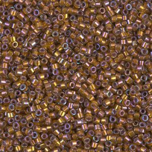 DB1691 - 11/0 Miyuki Delica Seed Beads - s/L Glazed Dk Saffron AB