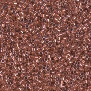 DB1704 - 11/0 Miyuki Delica Seed Beads - Copper Pearl Lined Pink Mist