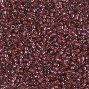 DB1705 - 11/0 Miyuki Delica Seed Beads - Copper Pearl/L Tr Dk Cranberry