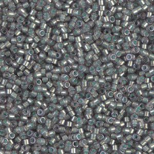 DB1712 - 11/0 Miyuki Delica Seed Bead - Mint Pearl Lined Pink Mist