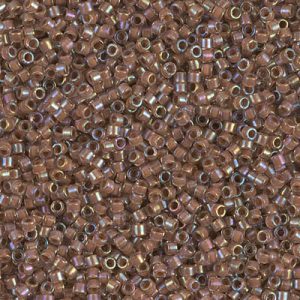 DB1732 - 11/0 Miyuki Delica Seed Beads-Cocoa Lined Crystal AB